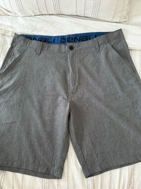Denali Men's Flat-Front Charcoal Gray Performance Shorts